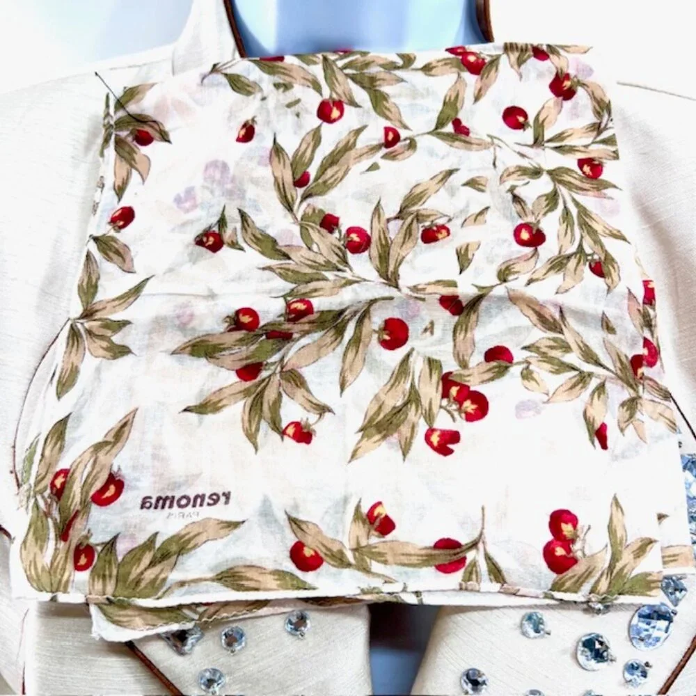 New Set of 3 RENOMA Paris Handkerchief coton 17